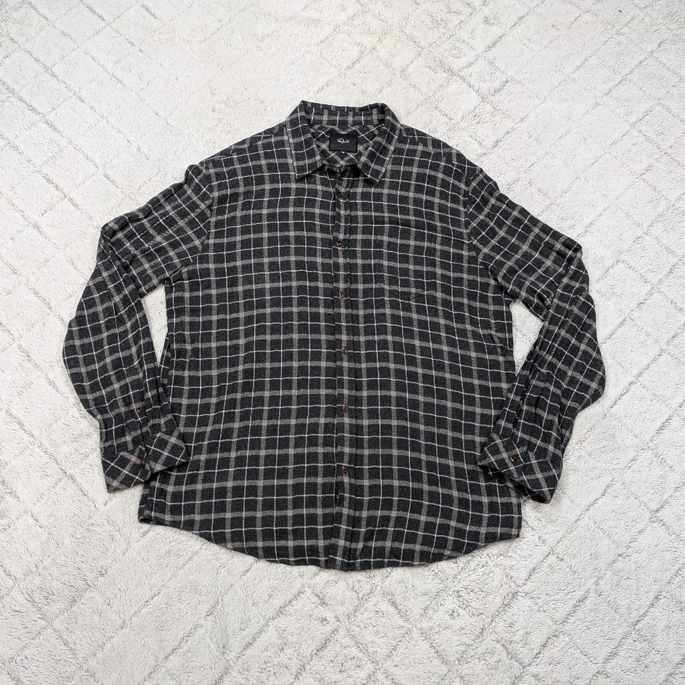 Rails Shirt Men's XXL Gray Charcoal Brick Brushed Lennox Button Up Soft